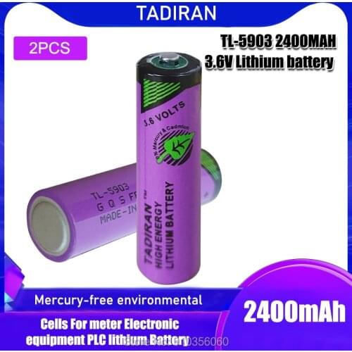 2PCS For TADIRAN ER14500 LS14500 AA 2400mAh 3.6V Lithium Battery For TL-5903 For Facility Equipment Spare