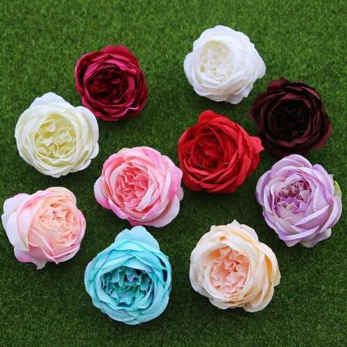 2pcs Artificial Rose Silk Flower Peony Flower Wedding Bouquet Wedding Bride Decoration Rose DIY Scrapbook