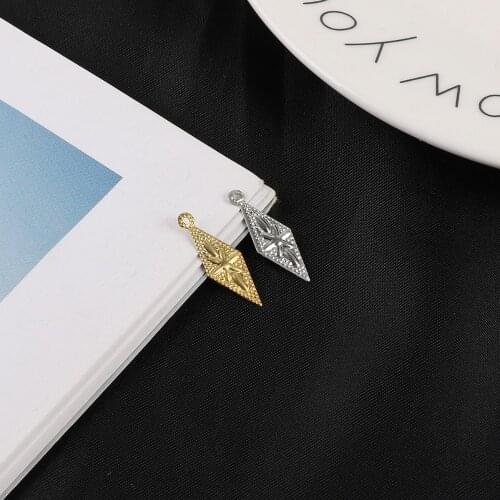 30pcs Gold/Rhodium Plated Tone Filigree Diamond Connectors Iron Crafts For DIY Jewelry Making Findings Charms Pendant