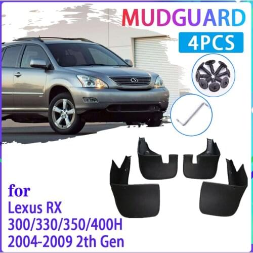 4 PCS Car Mud Flaps for Lexus RX RX300 RX330 RX350 RX400h 2004~2009 Mudguard Splash Guards Fender Mudflaps Auto Accessories