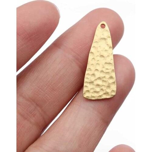 40pcs Waterdrop Charm Hammered Brass Charms Pendant For Hanging Earrings Jewelry Making Accessories