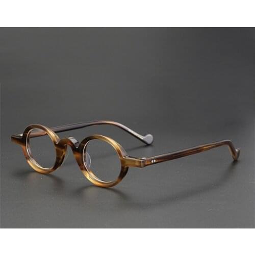 Acetate Small Round Glasses Men Retro Vintage Square Eyeglasses Frame Women Myopia Prescription Frames Spectacles Clear Eyewear