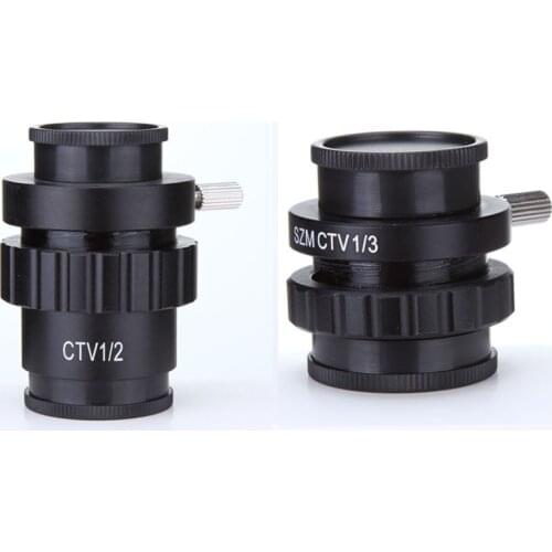 SZM CTV 1/2 1/3 1X Adapter 0.3X 0.5X C mount Lens Adapter For Trinocular Stereo Microscope HDMI VGA USB Video Camera