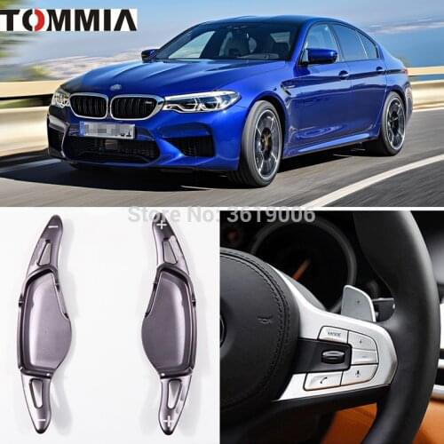 Tommia 2pcs Steering Wheel Aluminum Shift Paddle Shifter Extension For BMW M5 2018 Car-styling