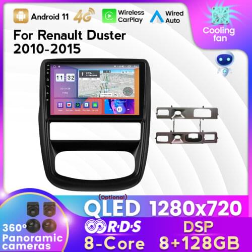 MEKEDE 2 DIN 6+128G Android 11 Car Radio Multimedia Player for Renault Duster 2010-2015 Nissan Terrano 2014-2020 GPS Navigation