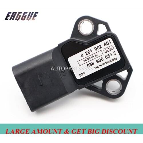 Brand 0281002401 Engine Manifold Pressure MAP Sensor 0281002401 038906051C 103075 AS377 1581396 TP0004 For Audi for V W