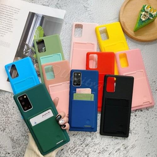 Card Holder Slots Cover For Huawei P40 P30 P20 Lite P40 Pro P10 Plus P Smart Y7P Y6P Y5P 2020 Case Wallet Pouch Silicone Fundas
