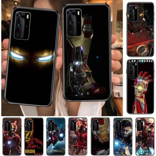 Iron Man Clear Phone Case For Huawei Honor 20 10 9 8A 7 5T X Pro Lite 5G Black Etui Coque Hoesjes Comic Fash