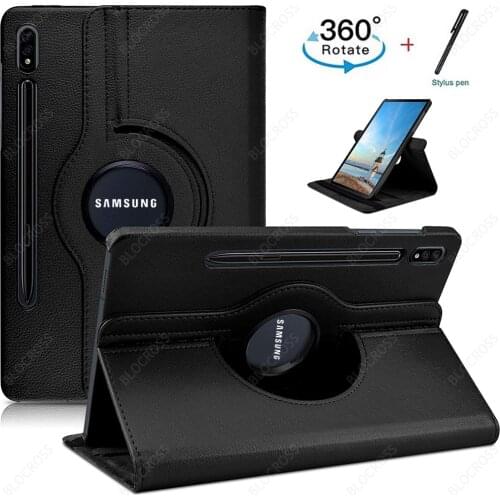 Case for Samsung Galaxy Tab S7 11" 2020 SM-T870/T875/T876 and S7 Plus 12.4"T970/T975/T976 360 Rotating Bracket Flip Leather Case