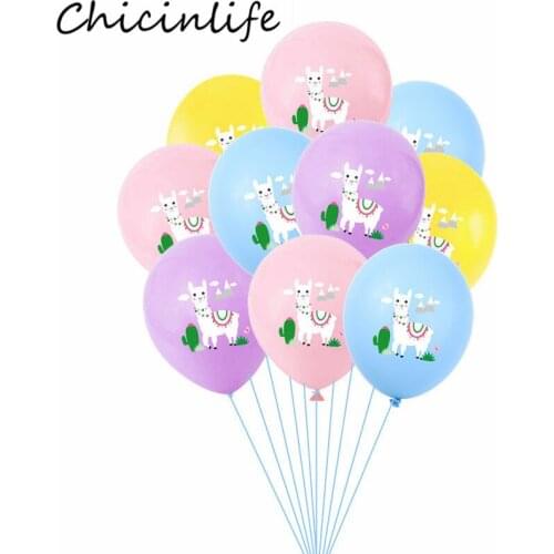 Chicinlife 10Pcs 12inch Alpacos Llama Latex Balloons Happy Birthday Party Decor Kids Favors Baby Shower Wedding Party Supplies
