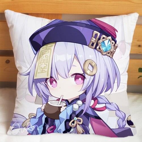 Stuffed Genshin Impact Pillows Cartoon Paimon Barbara Bennett Mona Noelle Keqing Animation Doll Cotton Cushion Toys For Children