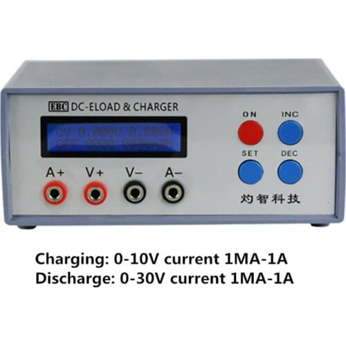 CR Button AAA Battery Capacity Tester Electronic Load Battery Tester 30V 1A 30W EBC-A01