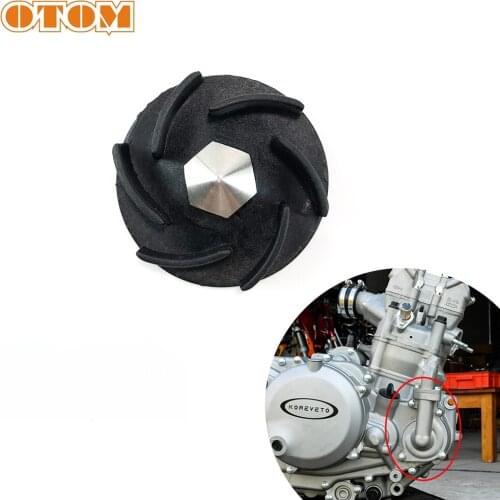 OTOM NC250 Parts Water Pump Gear (ANE Wheel) 6 Blades Water Pump Impeller Black For ZONGSHEN KAYO K6 T6 BSE J5 RX3 Xmoto ZS250GY