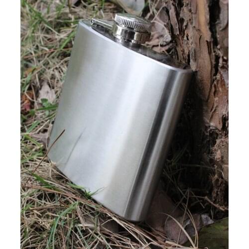 100pcs/lot ONLY Mini 6oz Stainless Steel Hip Flask Liquor Whiskey Alcohol Fuel Gas Gasoline Can