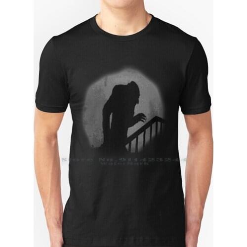 Nosferatu Silhouette T Shirt 100% Pure Cotton Shadow Halloween Scary Vampires Vampyre Movie Horror Undead Thriller Suspense
