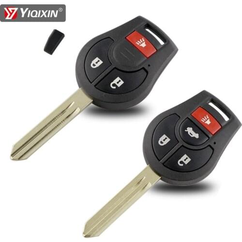 YIQIXIN 3/4 Button 315Mhz Remote Car Key For Nissan Cube Rogue Juke Versa Qashqai Tiida Micra 2008-2016 With ID46 PCF7936 Chip