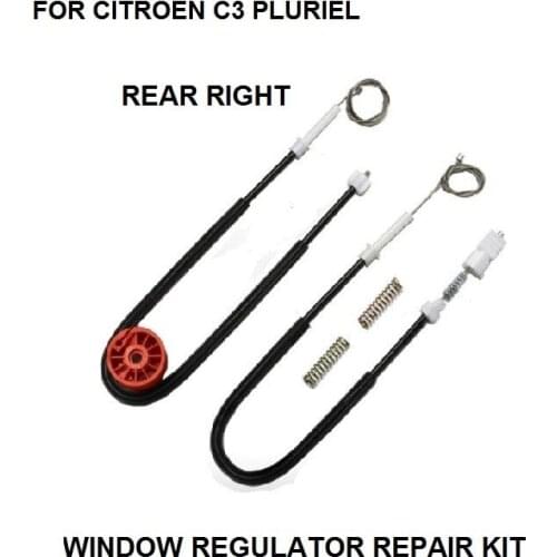 WINDOW REGULATOR ROLLER KIT FOR CITROEN C3 PLURIEL WINDOW REGULATOR REPAIR KIT REAR-RIGHT