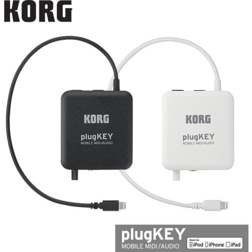Korg Plugkey Mobile MIDI / Audio Channel Audio Plug-In; Play iPhone/iPad Using Any Keyboard