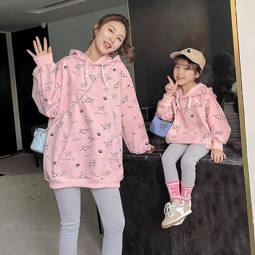 Mother and Daughter Suit 2021 Spring Family Matching Set Fashion Sweater and Legging Set Girls Sports 2PCS Set Women Clothes New