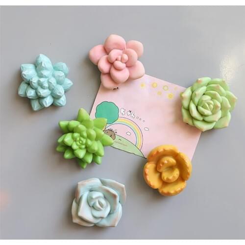 Fridge Magnet Creative Simulated Succulent Refrigerator Magnet Fridge Decoration