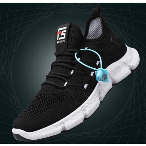 Summer mens new sneakers fashion casual mesh breathable outdoor sports running white jogging elastic popcorn sole design