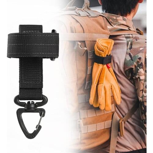 Multi-purpose Glove Hook Military Fan Outdoor Tactical Climbing Camping Gloves Adjust Storage Buckle Rope Glove Buckle Hang K7E8