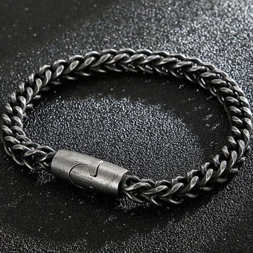 7MM Stainless Steel Chain Bracelets On Hand Iron Men Bracelet Mens Hand Jewellery Accessories Boys Bracelets Gifts For Boyfriend