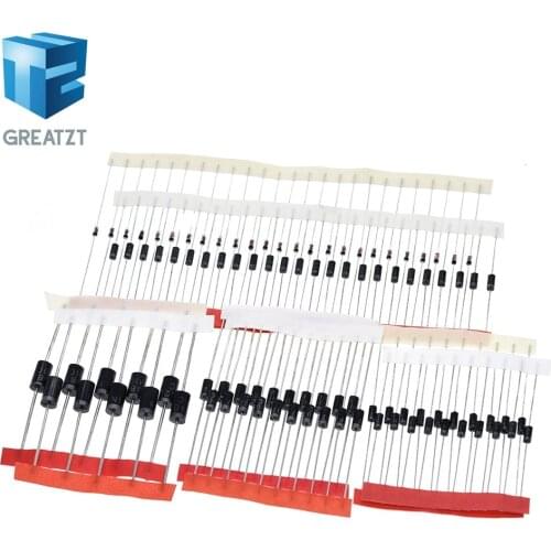 Fast Switching Schottky Diode kit set 1N4148 1N4007 1N5819 1N5399 1N5408 1N5822 FR107 FR207,8values=100pcs,Electronic Components