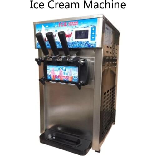 New Style 1200W Table Top Small Soft Ice Cream Making Machine 3 Flavors Ice Cream Machine With