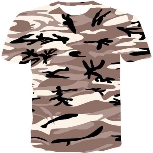 New T -Shirt Male High Quality Male T -Shirt Camouflage Outdoor Breathable Short Sleeve 3d Printing Male T -Shirt Fashion Cool