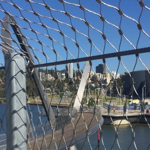 Excellent flexibility stainless steel wire rope mesh for balustradE/Balustrade Infill Inox Cable Mesh For bridge stairway