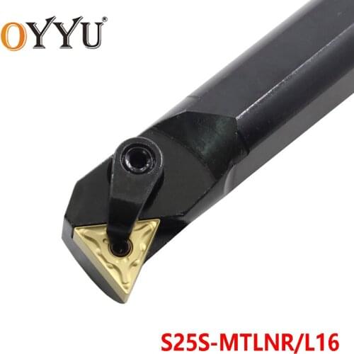 OYYU S25S-MTLNR16 S25S-MTLNL16 Lathe Cutter Arbor 25mm MTLNR MTLNL Boring Bar use TNMG16 Carbide Inserts Turning Toolholder