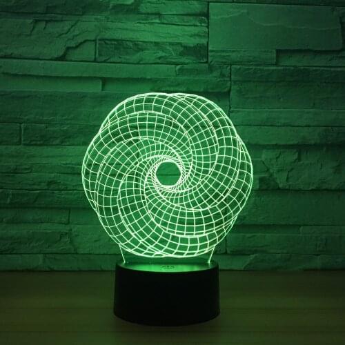 Gifts Abstract 3d Colorful Led Night Light Remote Touch switch Lovely 7 color change 3D Lamp Christmas decorations gift