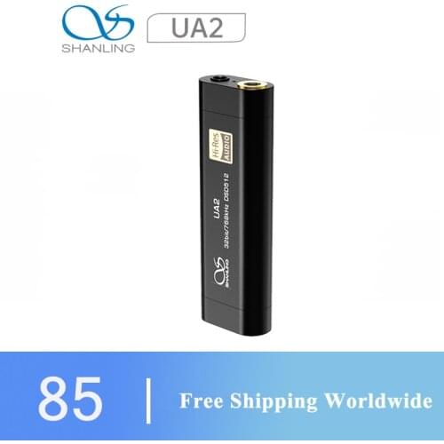 Shanling UA2 ES9038Q2M Portable USB DAC/AMP 32bit/768kHz DSD512 3.5 mm SE and 2.5 mm BAL Dedicated Headphone Amplifier