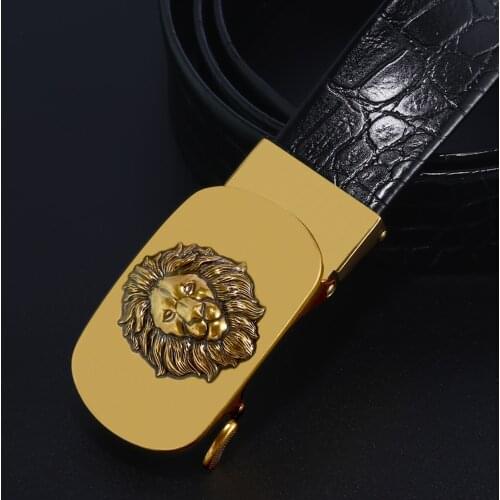 Top selling Designer Copper GG Snake Belt Automatic Yellow Buckle Men High Quality Leather Dress Strap Double G Belt for Jeans