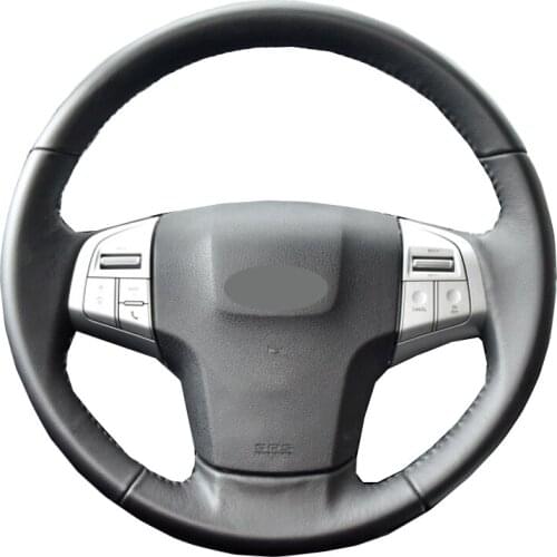 Hand Sewing Car Steering Wheel Cover Wrap Volant Auto For Holden Colorado (AU) 2012-2019 Isuzu D-MAX 2013-2018 Mu-X 2013-2017