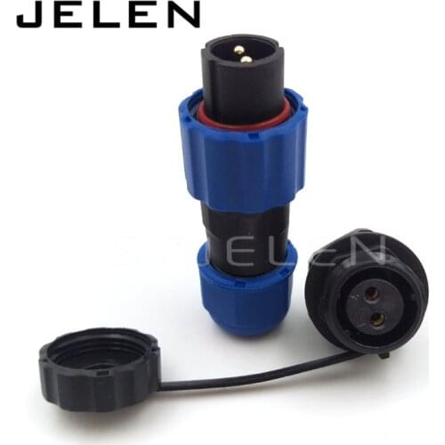 SD13 2pin Male and female connector, Outdoor waterproof connector, panel mount 12mm, LED power connectors 2 pin,IP68
