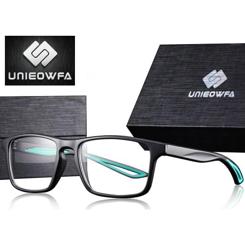 Sport Optical Glasses Frame Men TR90 Prescription Eyeglasses Frame Myopia Progressive Spectacles Frame Clear Transparent Eyewear