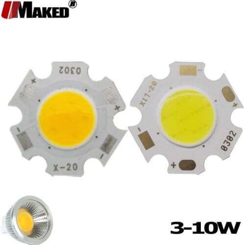 10pcs LED Light beads Cob chip 2011 Lighting11MM Current 300mA 3W 5W 7W 9W Round COB chips for led bulb spotlight ceiling lgihts