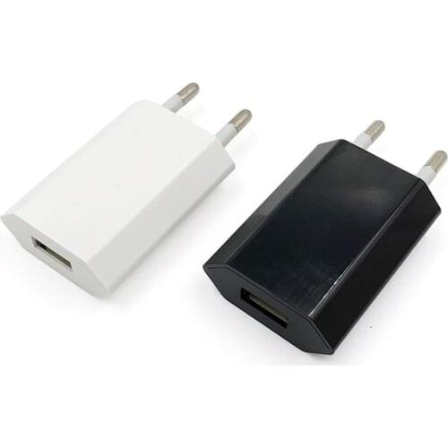 EU Standard US Plug 5V 1A Single USB AC Power Adapter Fast Charging for iPhone 4S 5 5S 6 6S 7 8 Plus X XS XR Phone Wall Charger