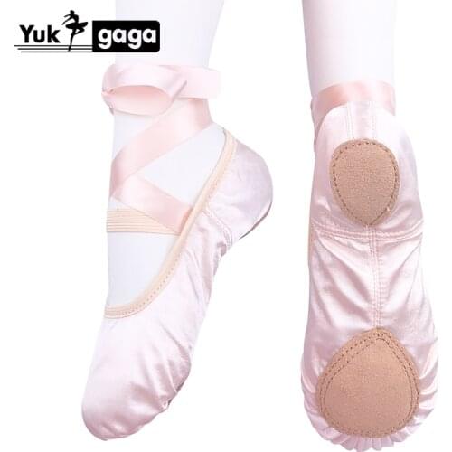 Yukigaga Comemore Girls and adult ladies ballerina professional ballet shoes dance shoes with ribbon womens shoes a4d hot