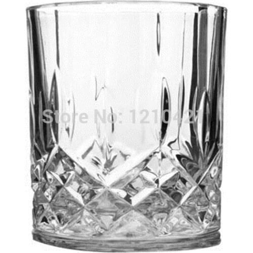 1pcs Free shipping 240ml Diamond flat classical cup Classical whiskey glass glass beer mug cup