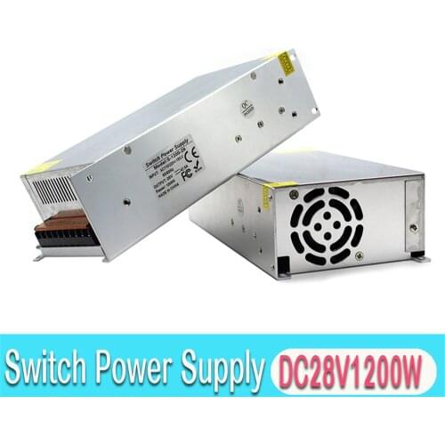 1200W 28V Constant voltage Driver AC to DC28v power supply input 110v 220V AC-DC Power Adapter For for LED light CNC Machinery