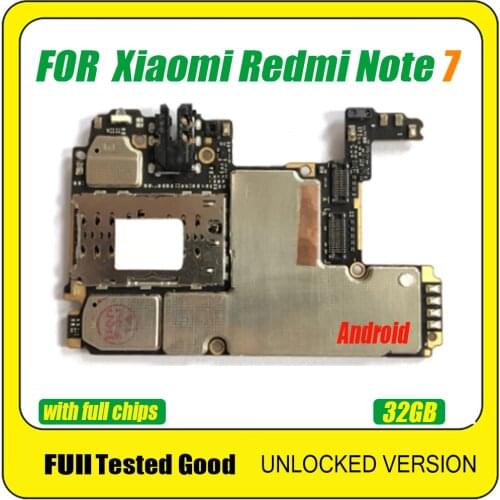 32GB Motherboard For Redmi Note 7 Motherboard Logic Board Original Global version Work Well Unlocked Main Circuits Board