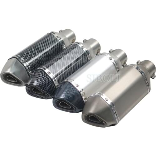 38-51MM Universal Motorcycle Exhaust Modified Muffle Pipe Slip-on Small Hexagonal Motorbike Exhaust Pipes AK034