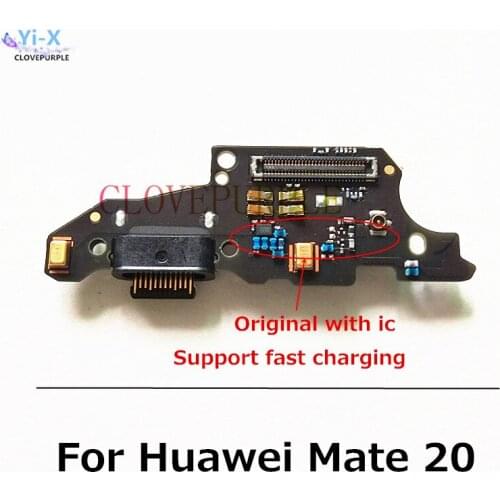 5pcs/Lot Original Charging Port USB Plug PCB Dock Connector Flex Cable Spare Parts Charge Board For Huawei Mate 20