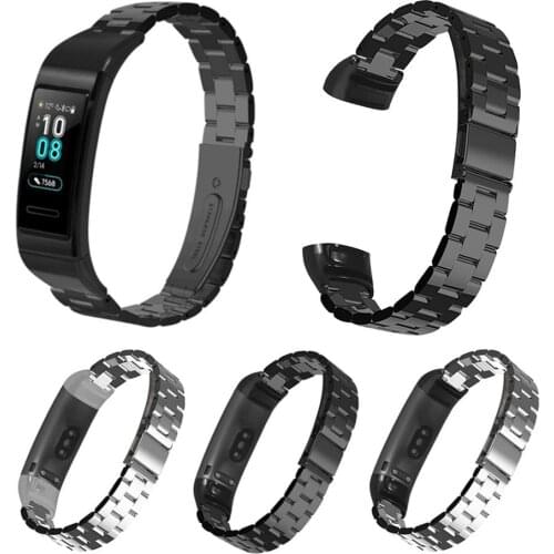 For Huawei Band 3/3 Pro Stainless Steel Metal Bracelet WristStrap Watch Band Smart watch Luxury Wearable accessories