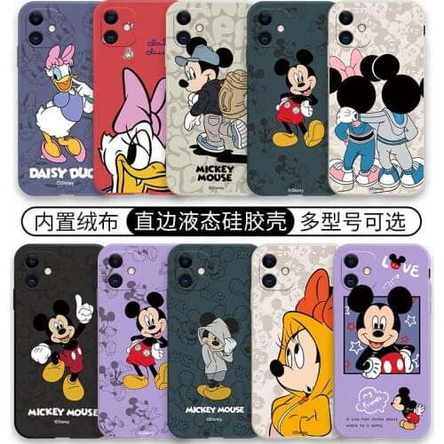 Mickey Mouse Phone Case for IPhone 7 / 8 / 8 Plus / X / XS / XR / 11 / 12 / 12 Pro //Cute Cartoon Anti-fall Silicone Case