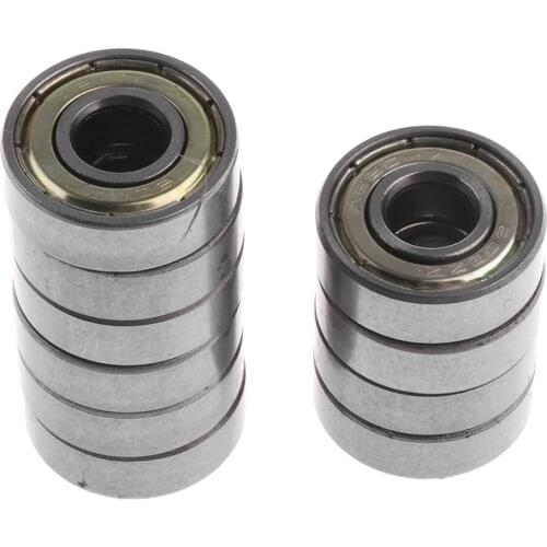 10 Pieces Roller Skate Bearing Double-sided Dust Cover Skate Board Accessories for Skateboard Scooters Silver