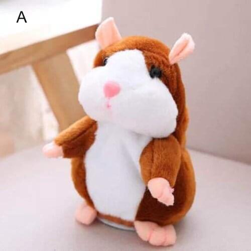Talking Toy Hamster Imitating Talking Plush Toy Repeating Plush Animal Toy Fun for Kid FP8